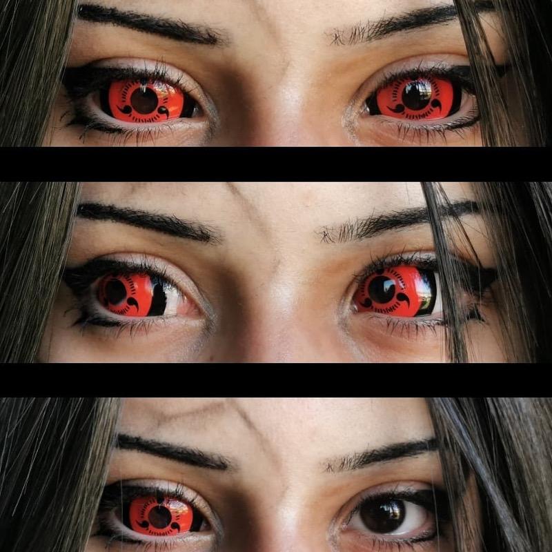 Sharingan Three Magatama Sclera 22mm Contacts (new)