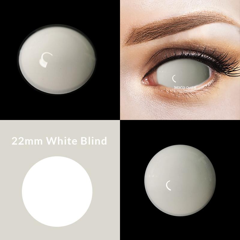 White Blind Sclera 22mm Contacts (Fortnite Storm Awakening)