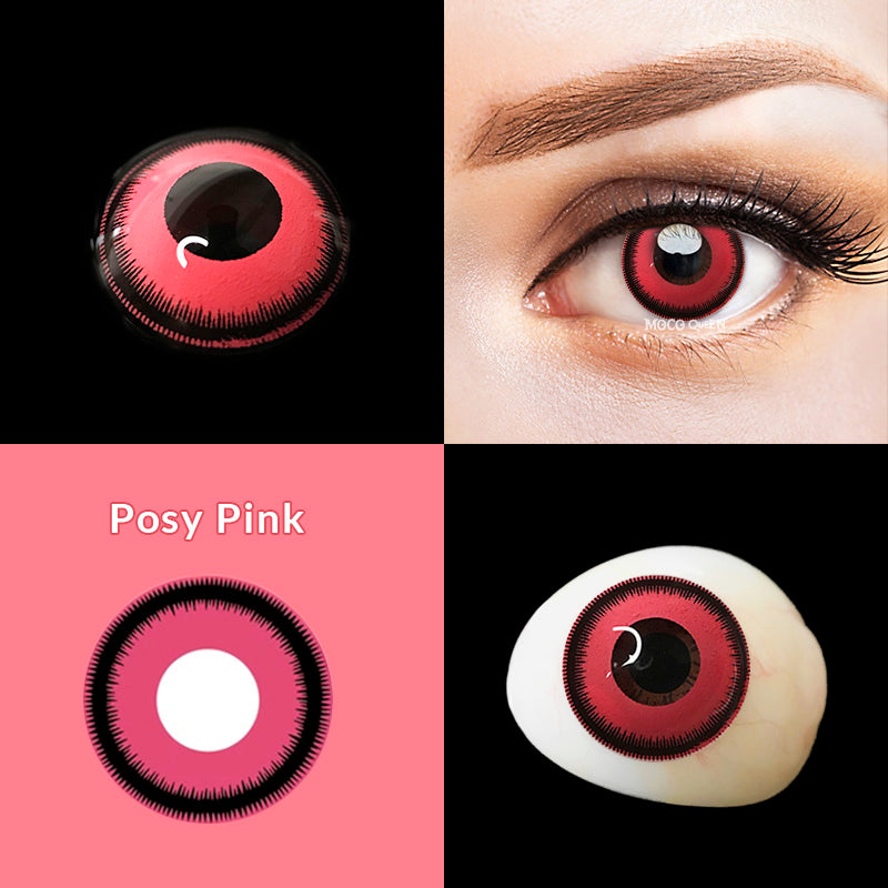 Mystic Rose Pink Cosplay Halloween Contact Lenses