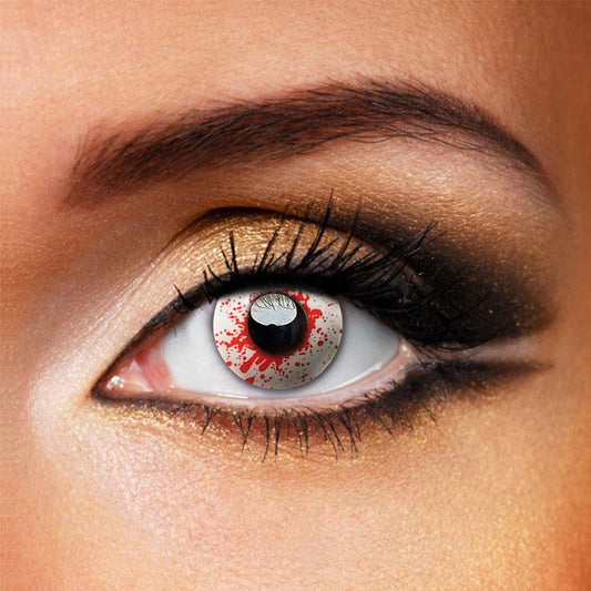 Halloween Red & White Bloodshot Drops Contacts