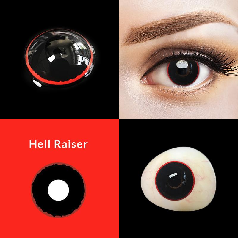 Cyberpunk Halloween Bloody Red Robot Contacts