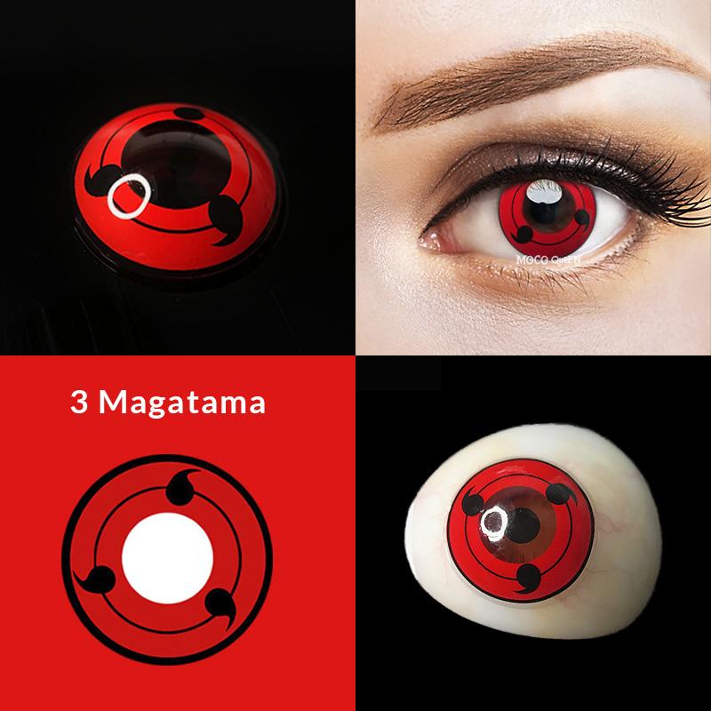 Sharingan - NARUTO Three Level Magatama Contacts (NEW)