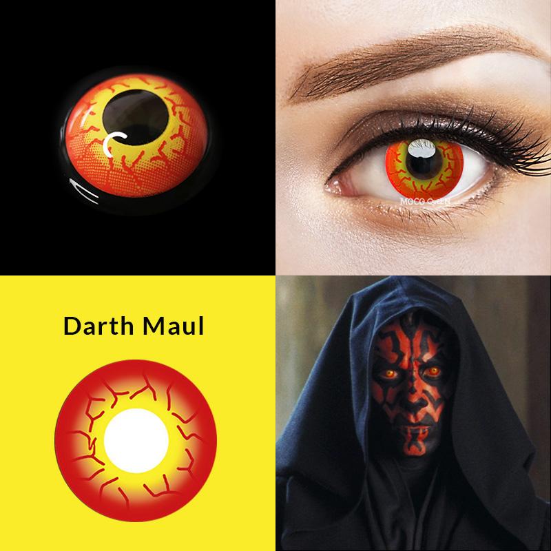 Star Wars Sith Darth Maul Red Yellow Contacts