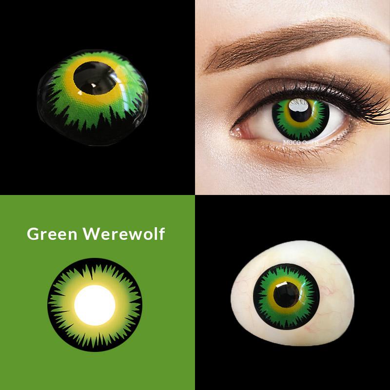 Green Werewolf eyes Halloween Contact Lenses
