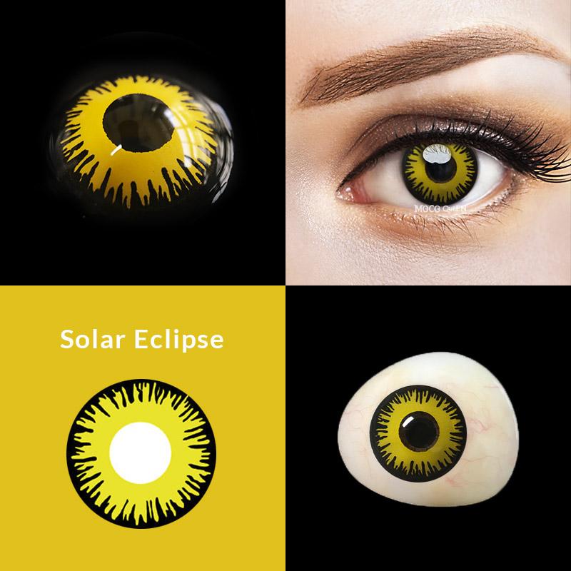 Yellow Eclipse Crazy Halloween Contacts