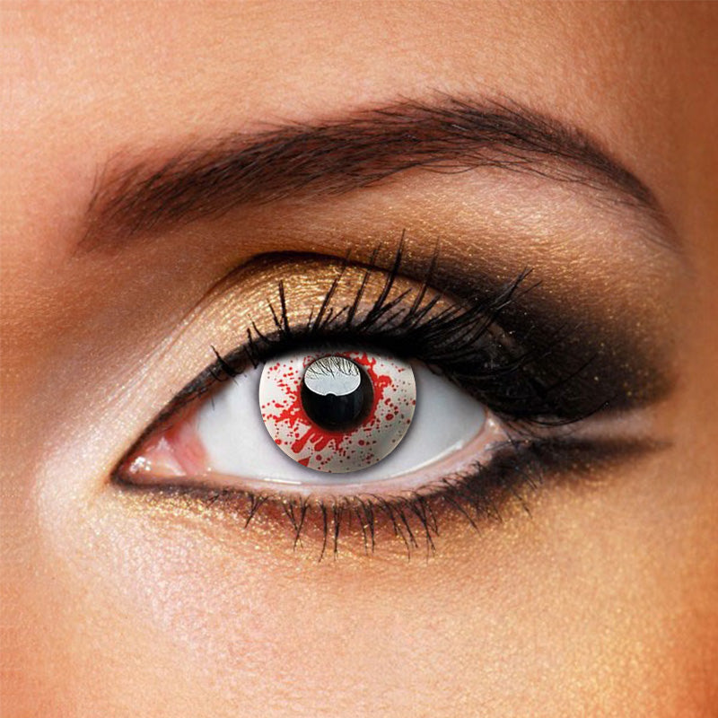 Halloween Red & White Bloodshot Drops Contacts
