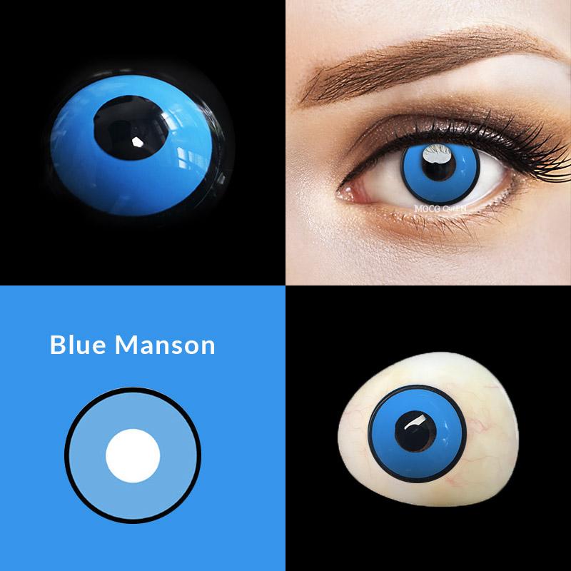 Halloween Blue Manson Crazy Contacts