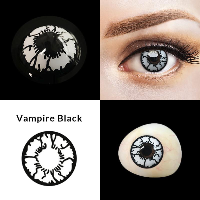 Vampire White Black Contact Lenses