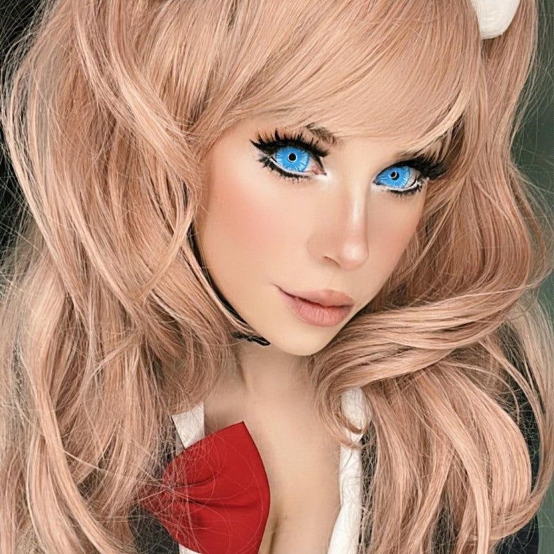 Ice Walker Blue 17mm Mini Sclera Halloween Contacts (New)