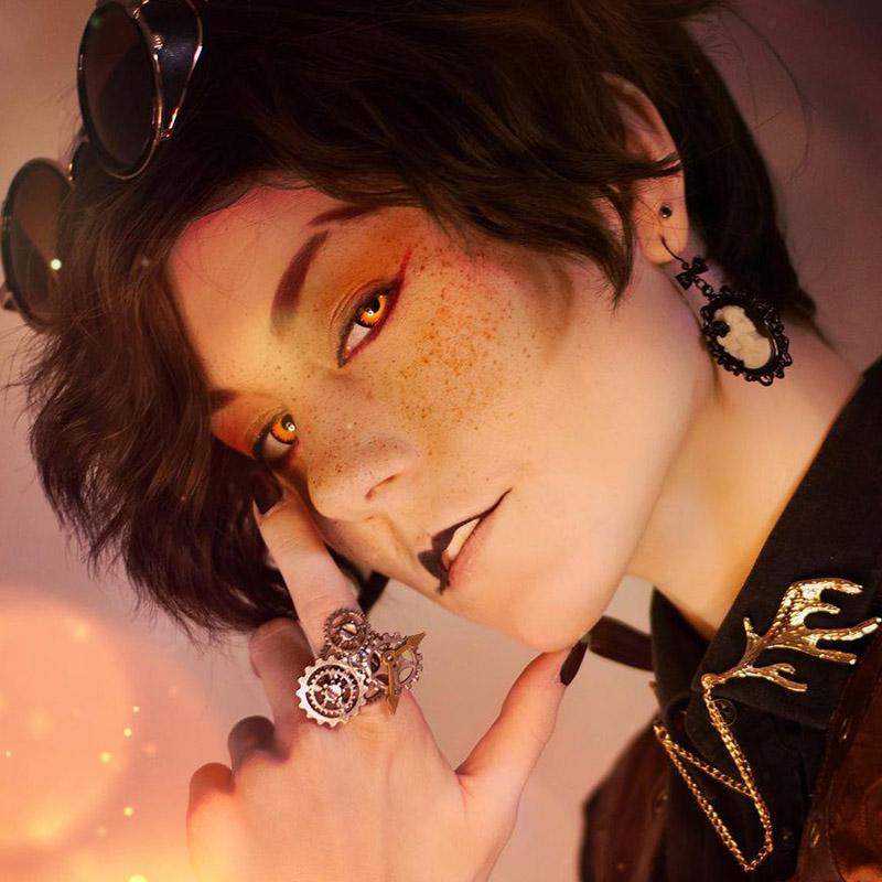 Halloween Wild Yellow Orange Werewolf Contacts