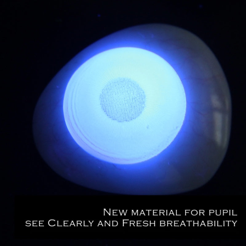 UV Glow White Blind 17mm Mini Sclera Contacts (UV Function)