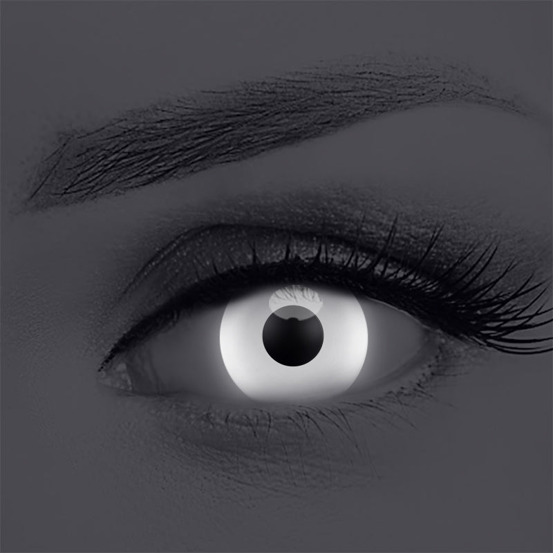 UV Glow White Halloween Contacts (UV Function)