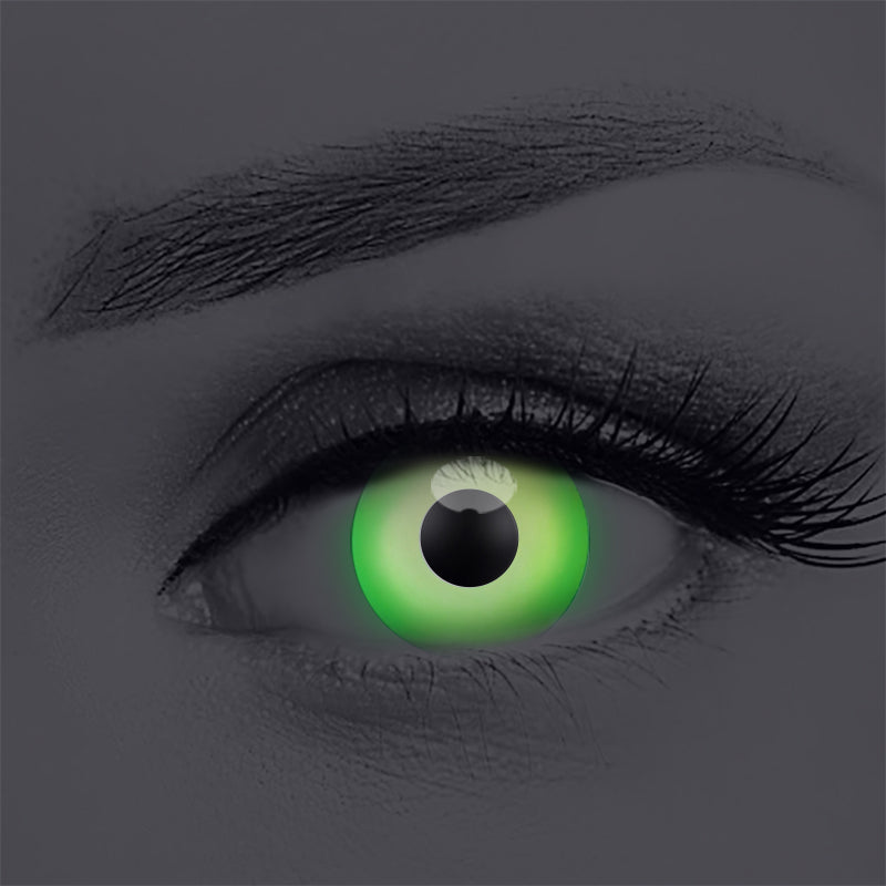 UV Glow Yellow Halloween Contacts (UV Function)