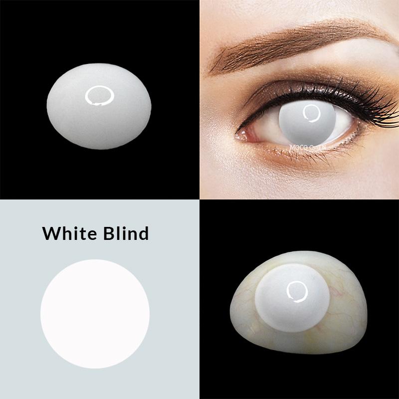 Zombie White Blind Contact Lenses