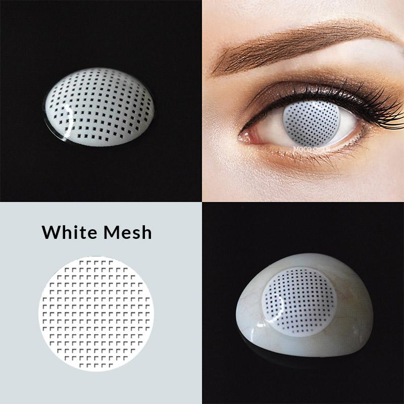 White Mesh Halloween Contact Lenses