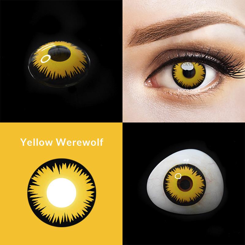 Halloween Wild Yellow Werewolf Eyes Contacts